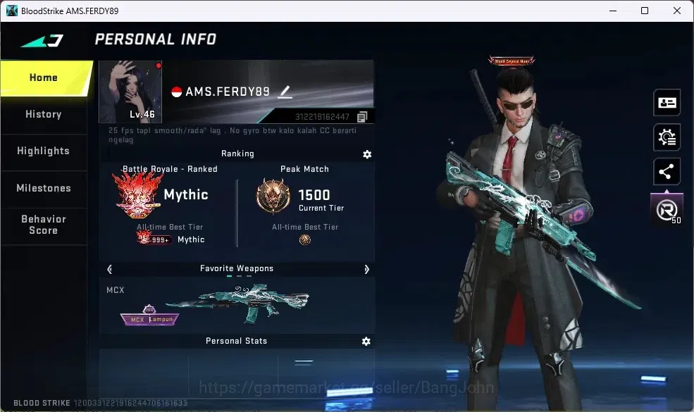 Blood Strike Accounts ASIA | TR MCX - THE WORST FUTURE| 1 Limited Gun| 2 image 1