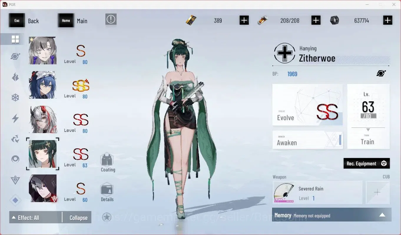Punishing: Gray Raven Accounts Starter ASIA | L73 |SSS Discord,S Feral,(S Lucia CW,S Lilith D,S Selena P)+Sign, Etc|BC 10