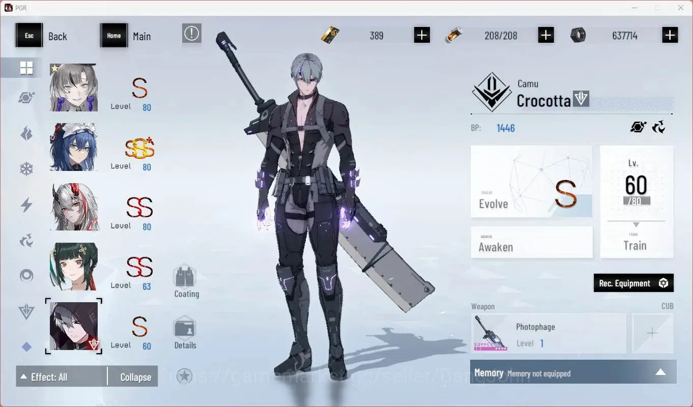 Punishing: Gray Raven Accounts Starter ASIA | L73 |SSS Discord,S Feral,(S Lucia CW,S Lilith D,S Selena P)+Sign, Etc|BC 11