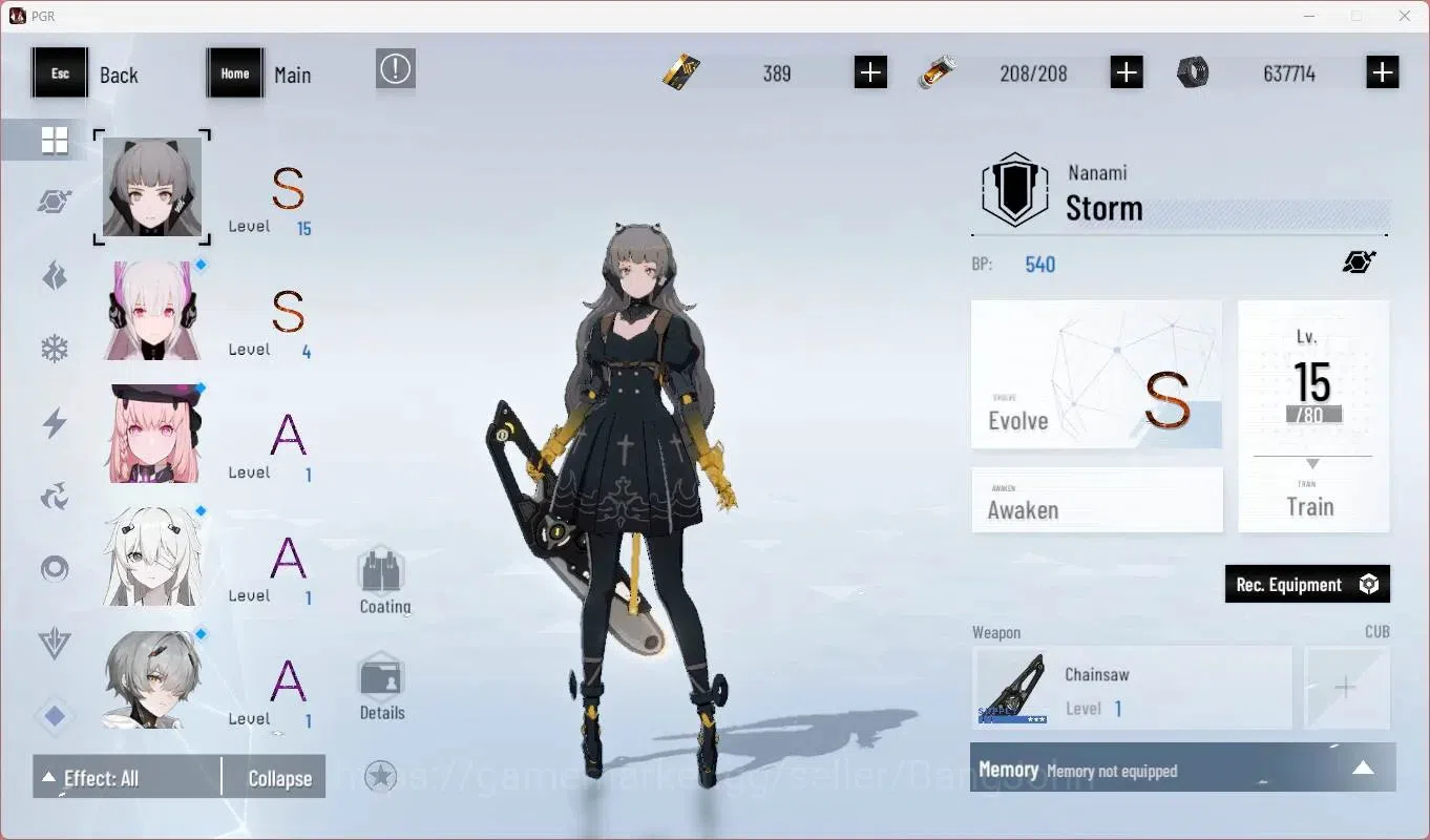 Punishing: Gray Raven Accounts Starter ASIA | L73 |SSS Discord,S Feral,(S Lucia CW,S Lilith D,S Selena P)+Sign, Etc|BC 12