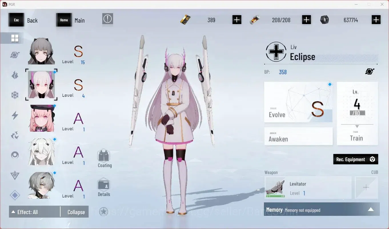 Punishing: Gray Raven Accounts Starter ASIA | L73 |SSS Discord,S Feral,(S Lucia CW,S Lilith D,S Selena P)+Sign, Etc|BC 13
