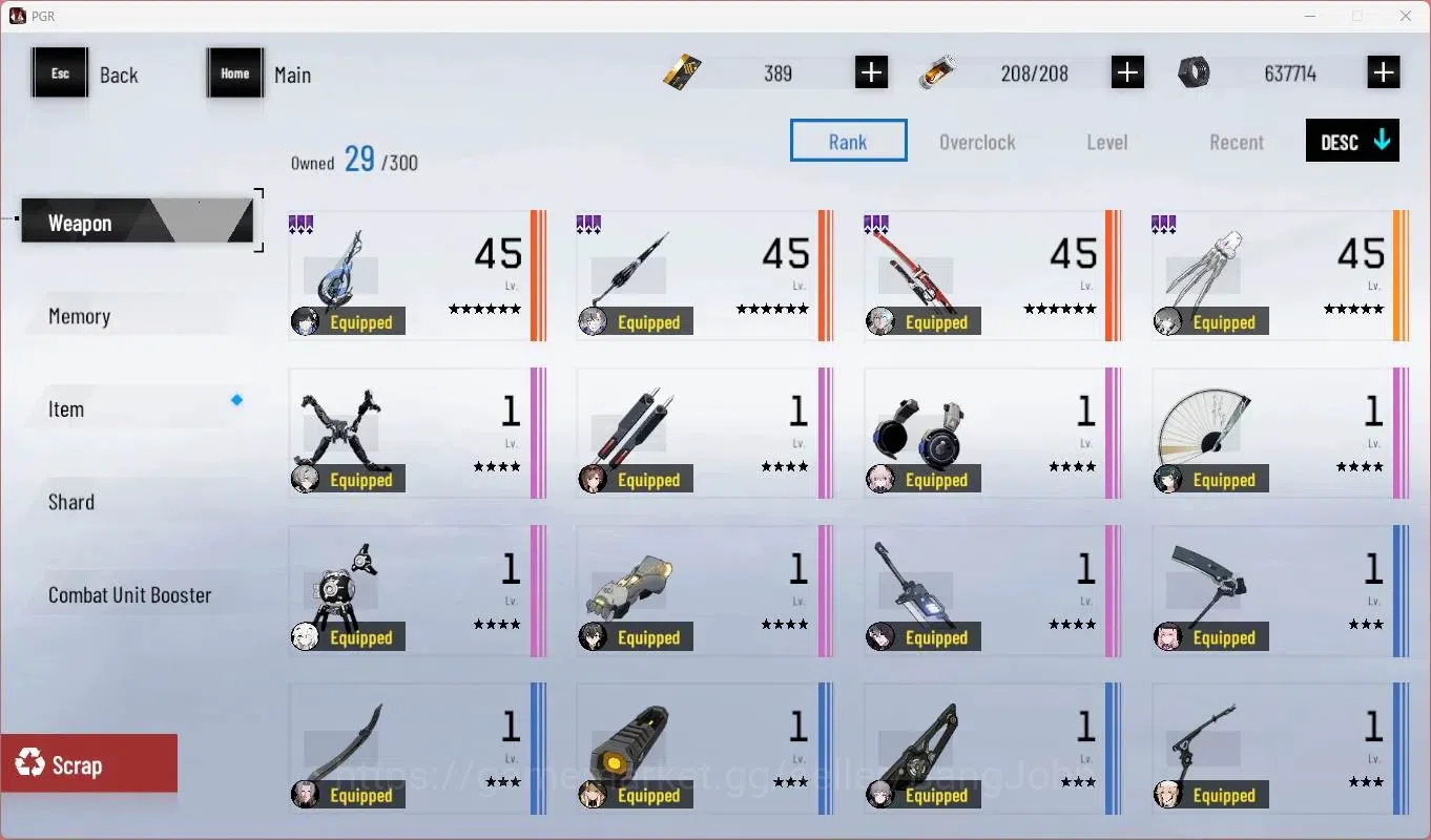 Punishing: Gray Raven Accounts Starter ASIA | L73 |SSS Discord,S Feral,(S Lucia CW,S Lilith D,S Selena P)+Sign, Etc|BC 14