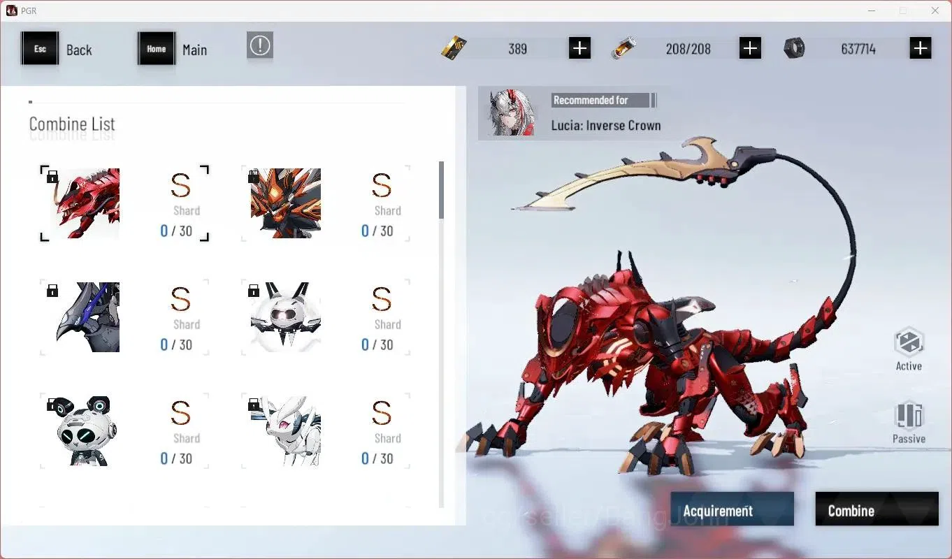 Punishing: Gray Raven Accounts Starter ASIA | L73 |SSS Discord,S Feral,(S Lucia CW,S Lilith D,S Selena P)+Sign, Etc|BC 3