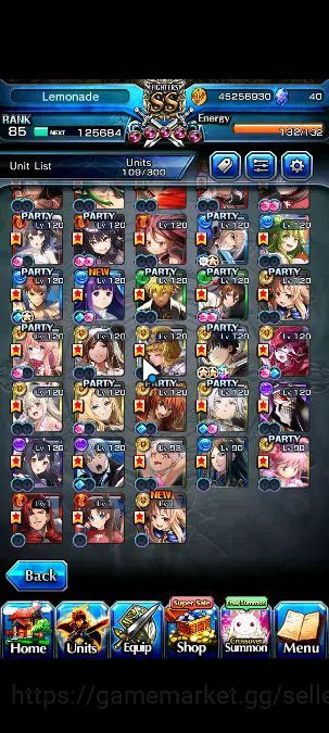 Grand Summoners Accounts Global|Rank 85|33 Ascend|WH Fen,ShirouTW,FrierenTW image 5