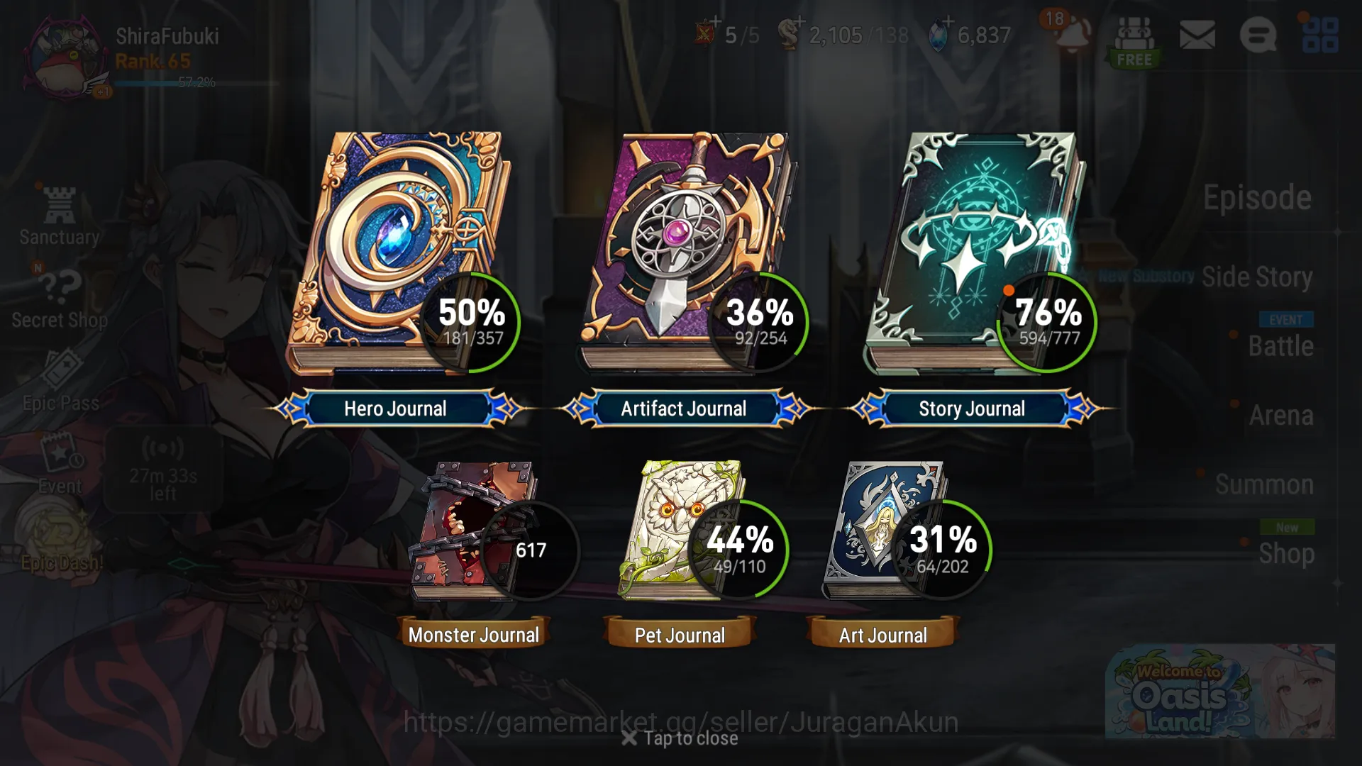 Epic Seven Accounts Mid-Tier Asia 3