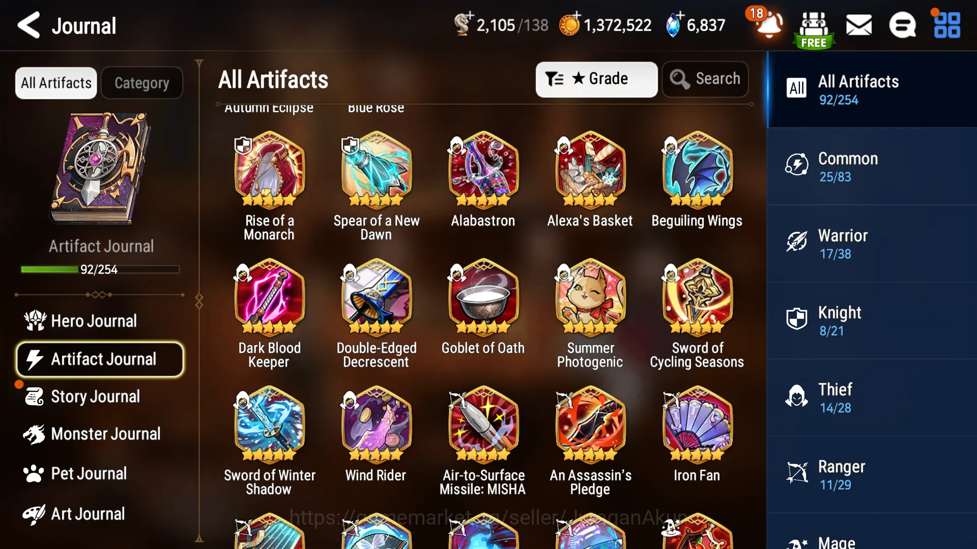 Epic Seven Accounts Mid-Tier Asia 6