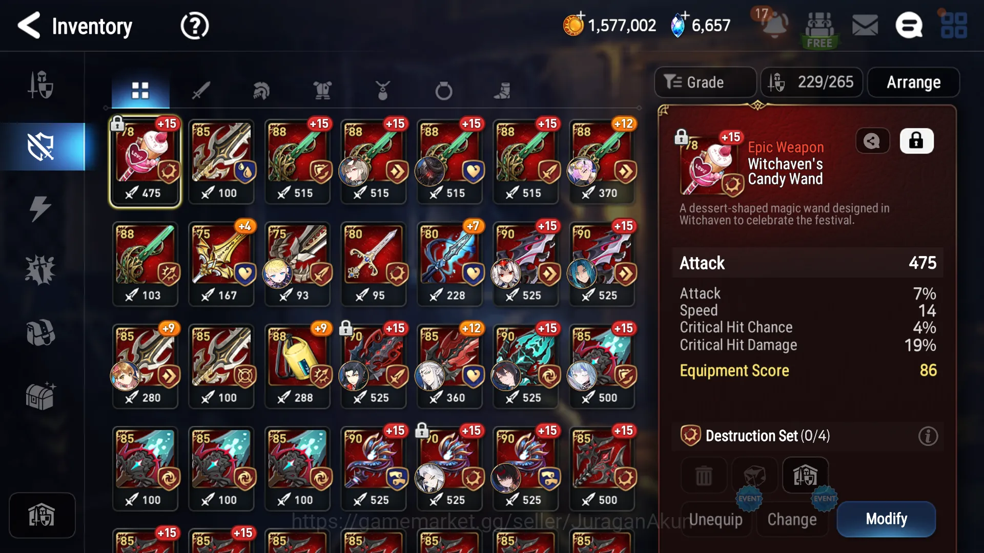 Epic Seven Accounts Mid-Tier Asia 8