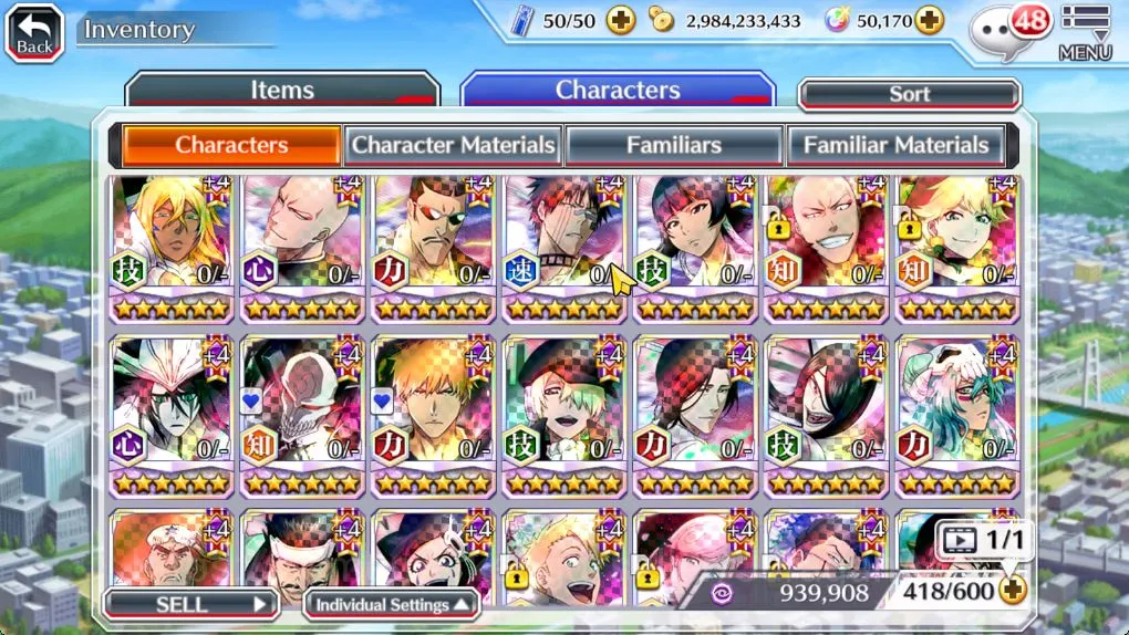 Bleach: Brave Souls Accounts Mid-Tier [Global]|50k Orb|Rukia 10thAnniv,3 BTW[Macy,Noel,Ninny],2 3