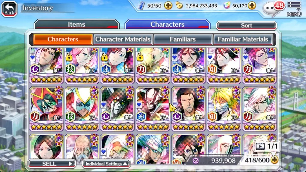 Bleach: Brave Souls Accounts Mid-Tier [Global]|50k Orb|Rukia 10thAnniv,3 BTW[Macy,Noel,Ninny],2 4