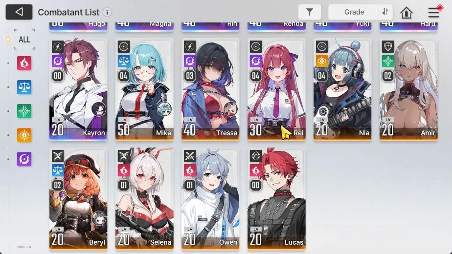 Chaos Zero Nightmare Accounts GLOBAL|Lv 40 |7 SSR[Yuki,Haru,Hugo,Rin,Magna,Renoa image 4