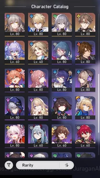 Honkai Star Rail Accounts Mid Game ASIA|TL70|12 Limited [Castorice,Tribbie,Yunli,Firefly,Topaz,The 2