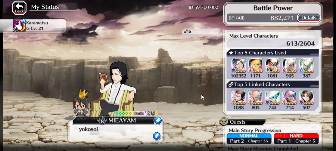 Bleach: Brave Souls Accounts Mid-Tier [GLOBAL]Fresh Story | Ichigo 10th Anniv,Nellier+Rangiku 10th Art,Trio 2