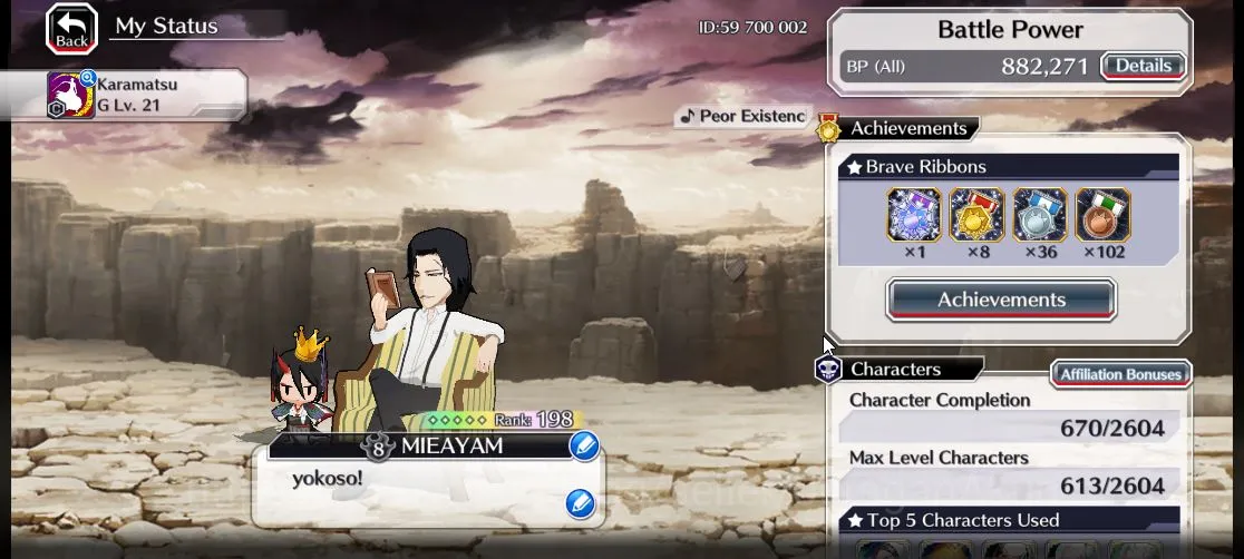 Bleach: Brave Souls Accounts Mid-Tier [GLOBAL]Fresh Story | Ichigo 10th Anniv,Nellier+Rangiku 10th Art,Trio 7