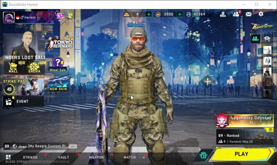 Blood Strike Accounts ASIA|ETERNAL M700-Retribution Lv2|Melee ULTRA Dual image 1