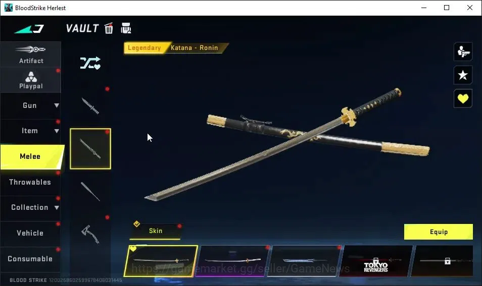 Blood Strike Accounts ASIA|ETERNAL M700-Retribution Lv2|Melee ULTRA Dual image 5