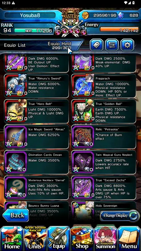 Grand Summoners Accounts Global|Rank 94|628 cc|14 Ascend 3 TW|(Roy,Mikoto M image 11