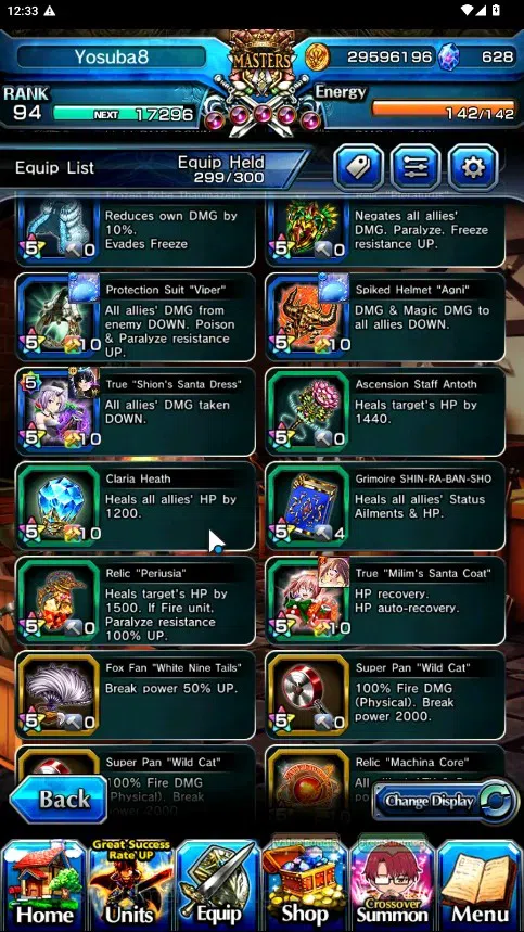Grand Summoners Accounts Global|Rank 94|628 cc|14 Ascend 3 TW|(Roy,Mikoto M image 13
