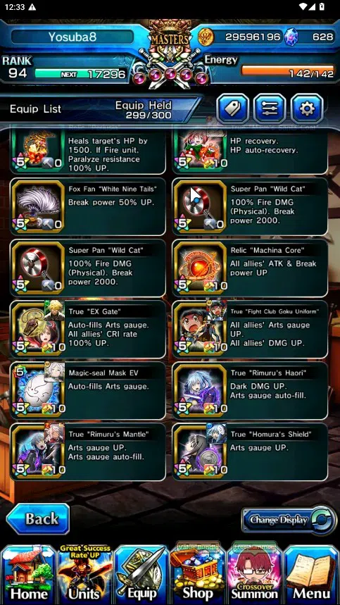 Grand Summoners Accounts Global|Rank 94|628 cc|14 Ascend 3 TW|(Roy,Mikoto M image 14