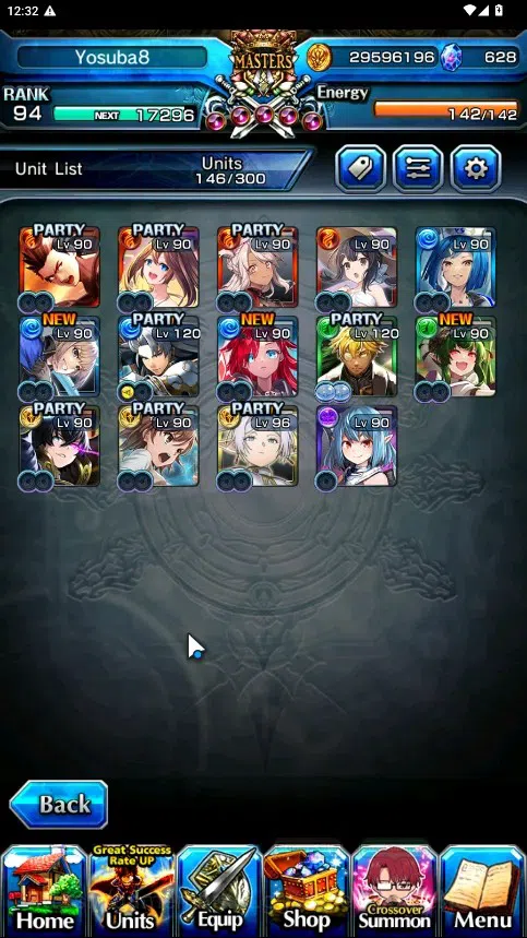 Grand Summoners Accounts Global|Rank 94|628 cc|14 Ascend 3 TW|(Roy,Mikoto M image 4