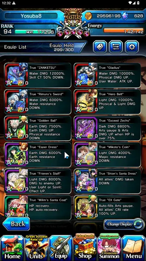 Grand Summoners Accounts Global|Rank 94|628 cc|14 Ascend 3 TW|(Roy,Mikoto M image 5