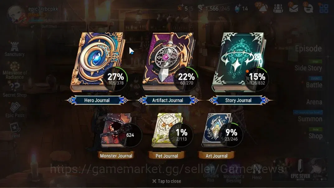 Epic Seven Accounts GLOBAL Unverif|NewEra|6 ML(Salome,EIlynav,BM Haste image 3
