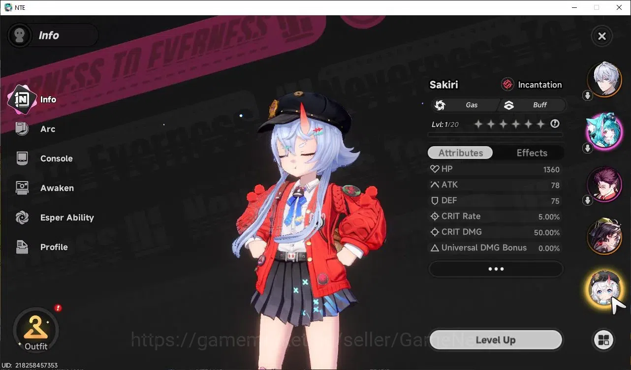 Neverness to Everness Accounts Global EU |HL 3| 3 SSR Hotori, Sakiri, Jiuyuan |6  image 2