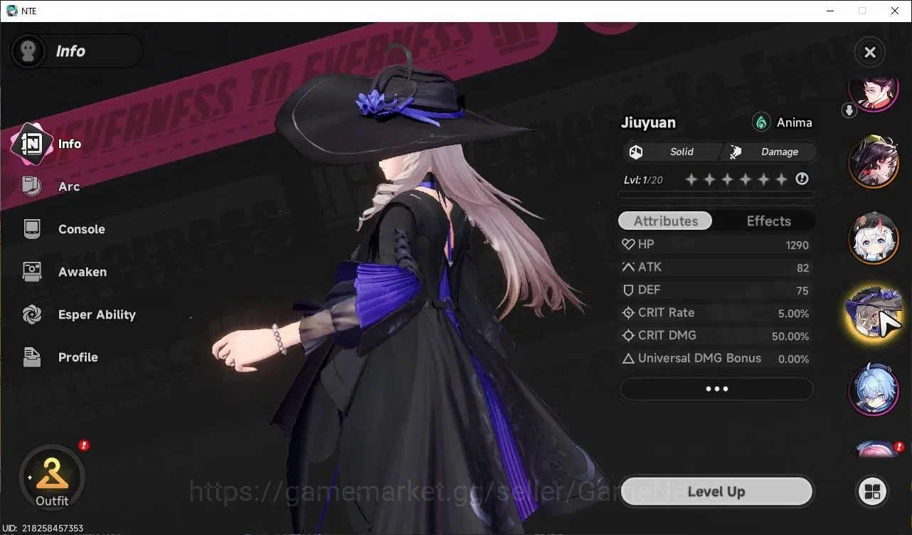 Neverness to Everness Accounts Global EU |HL 3| 3 SSR Hotori, Sakiri, Jiuyuan |6  image 3