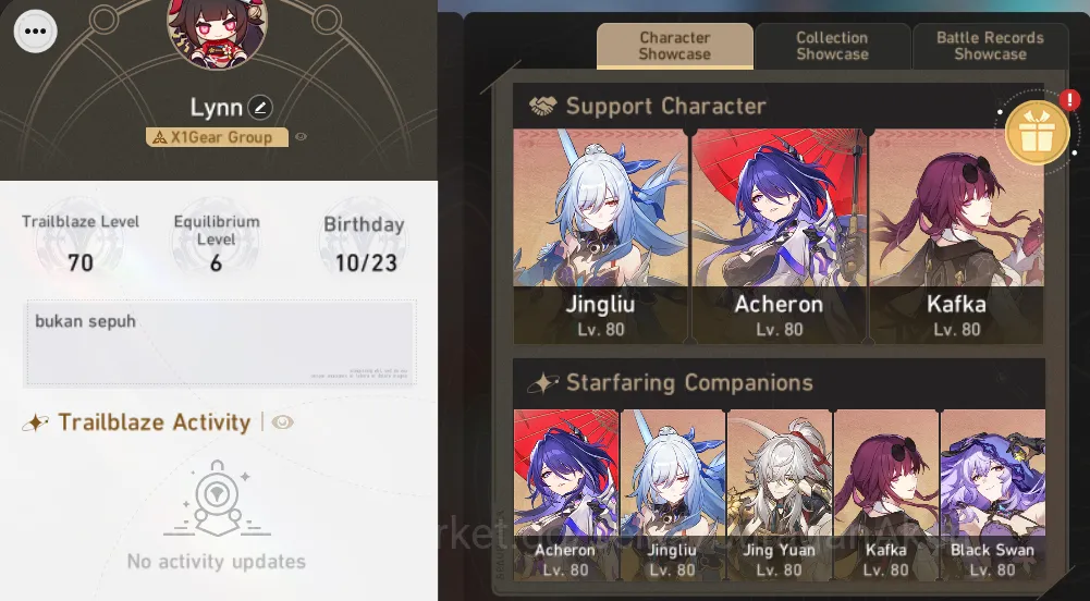 Honkai Star Rail Mid Game ASIA [TL70] 11 Limited (JingLiu+Sign, Blade+Sign,  image 1