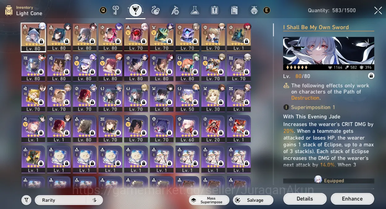 Honkai Star Rail Accounts Mid Game ASIA [TL70] 11 Limited (JingLiu+Sign, Blade+Sign, Rappa, Sparkle, Luocha & ETC)|Take 7