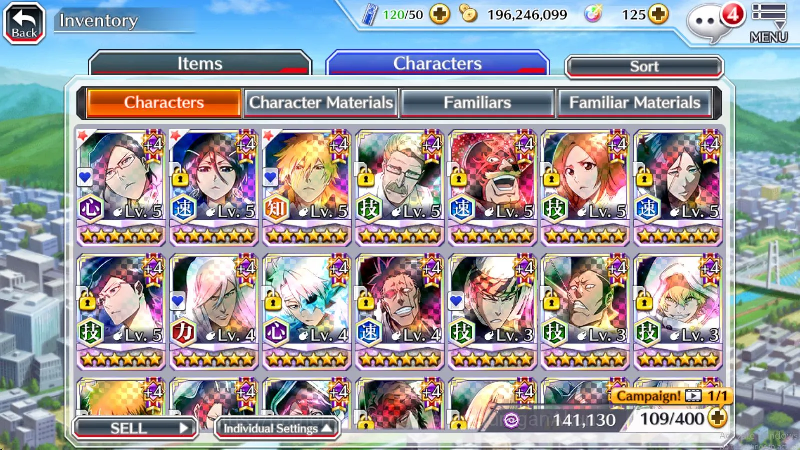 Bleach: Brave Souls Accounts High-End [GLOBAL] 8 Char 5/5, 5 MT (10th Anniv Rukia & Ichigo, TYBW Uryu,Orihime,Yachiru) ETC