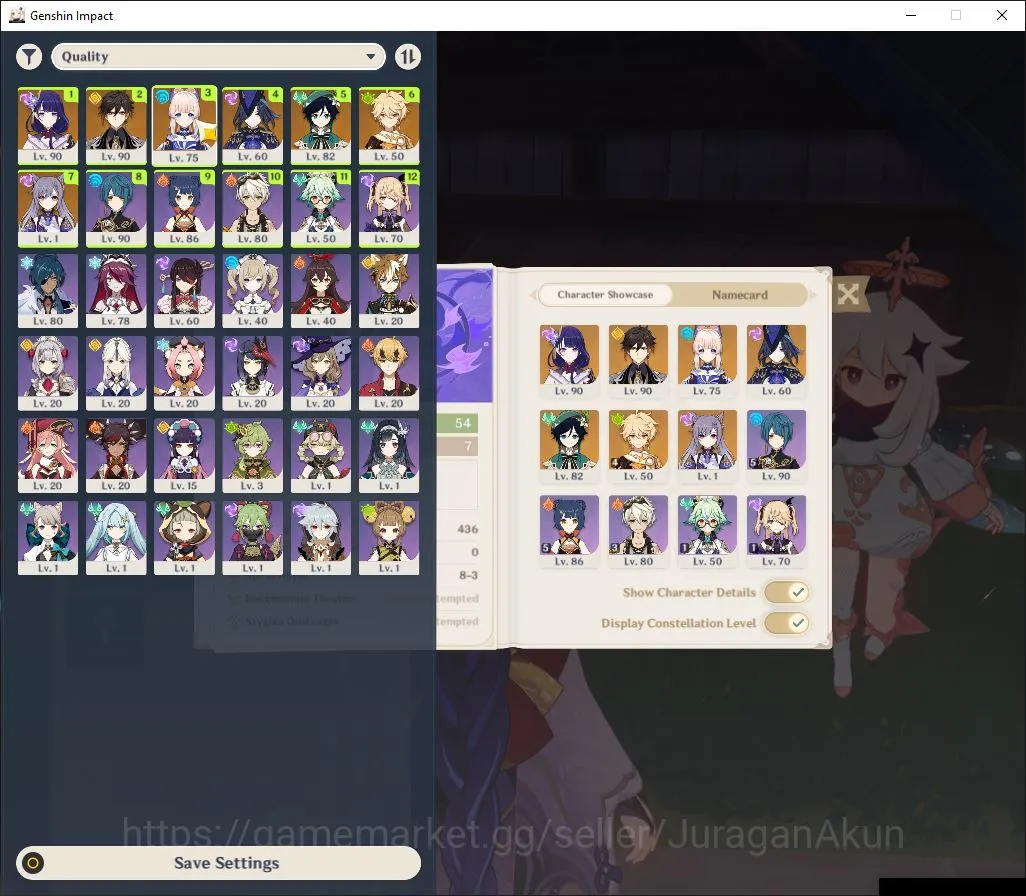 Genshin Impact Mid Game ASIA | AR 54 | 5 Limited+ 2 [5 Star Weapon]| Clori image 1