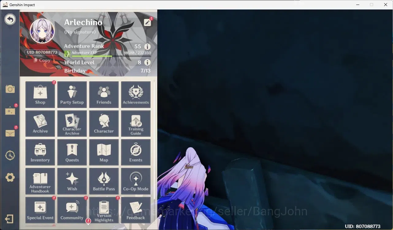 Genshin Impact Accounts Others Asia |AR 55|7 Limit|Citlali,Mavuika,Lauma,Columbina,Arlecchino+1 Charstd|MC Male 1