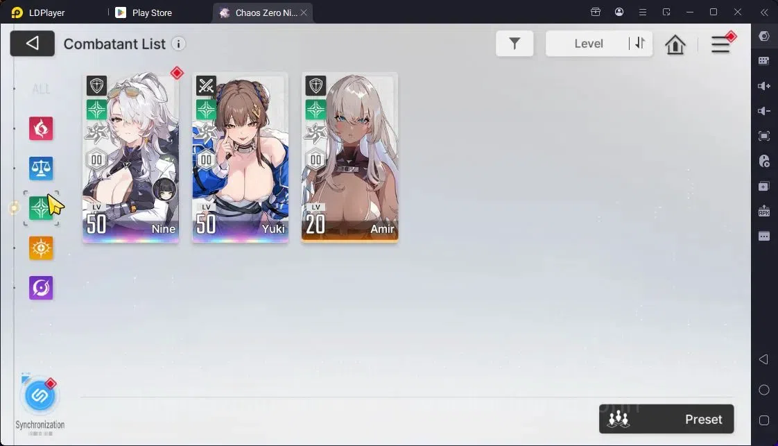 Chaos Zero Nightmare Accounts Global|Lv.53|8 SSR HeidemarieEM2+Sign,Diana,Adhelheid,Rita,Nine,Yuki,Veronica,Mei Lin|Crystal 11