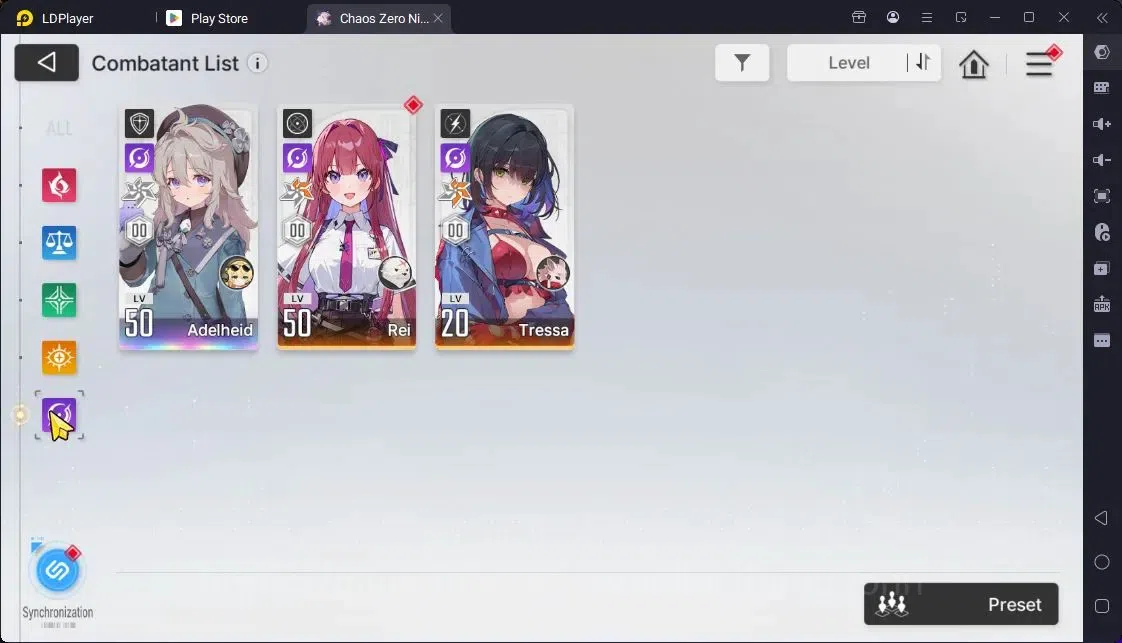 Chaos Zero Nightmare Accounts Global|Lv.53|8 SSR HeidemarieEM2+Sign,Diana,Adhelheid,Rita,Nine,Yuki,Veronica,Mei Lin|Crystal 13