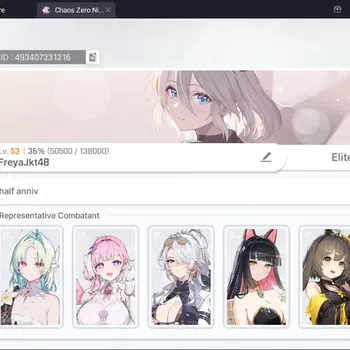 Chaos Zero Nightmare Accounts Global|Lv.53|8 SSR HeidemarieEM2+Sign,Diana,Adhelheid,Rita,Nine,Yuki,Veronica,Mei Lin|Crystal