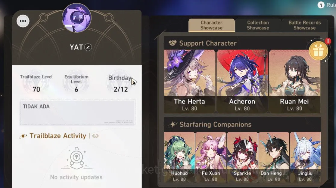 Honkai Star Rail Mid Game ASIA [TL70] 9 Limited (The Herta E1+Sign, Acheron+ image 1