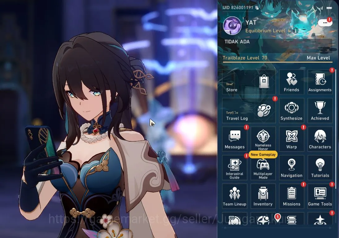 Honkai Star Rail Accounts Mid Game ASIA [TL70] 9 Limited (The Herta E1+Sign, Acheron+Sign, DaHengIL E1, Blade+Sign, Jingliu 2