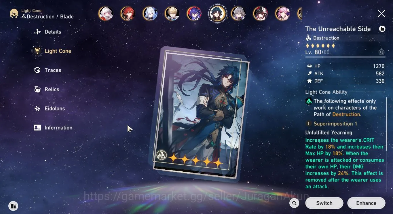 Honkai Star Rail Accounts Mid Game ASIA [TL70] 9 Limited (The Herta E1+Sign, Acheron+Sign, DaHengIL E1, Blade+Sign, Jingliu 5