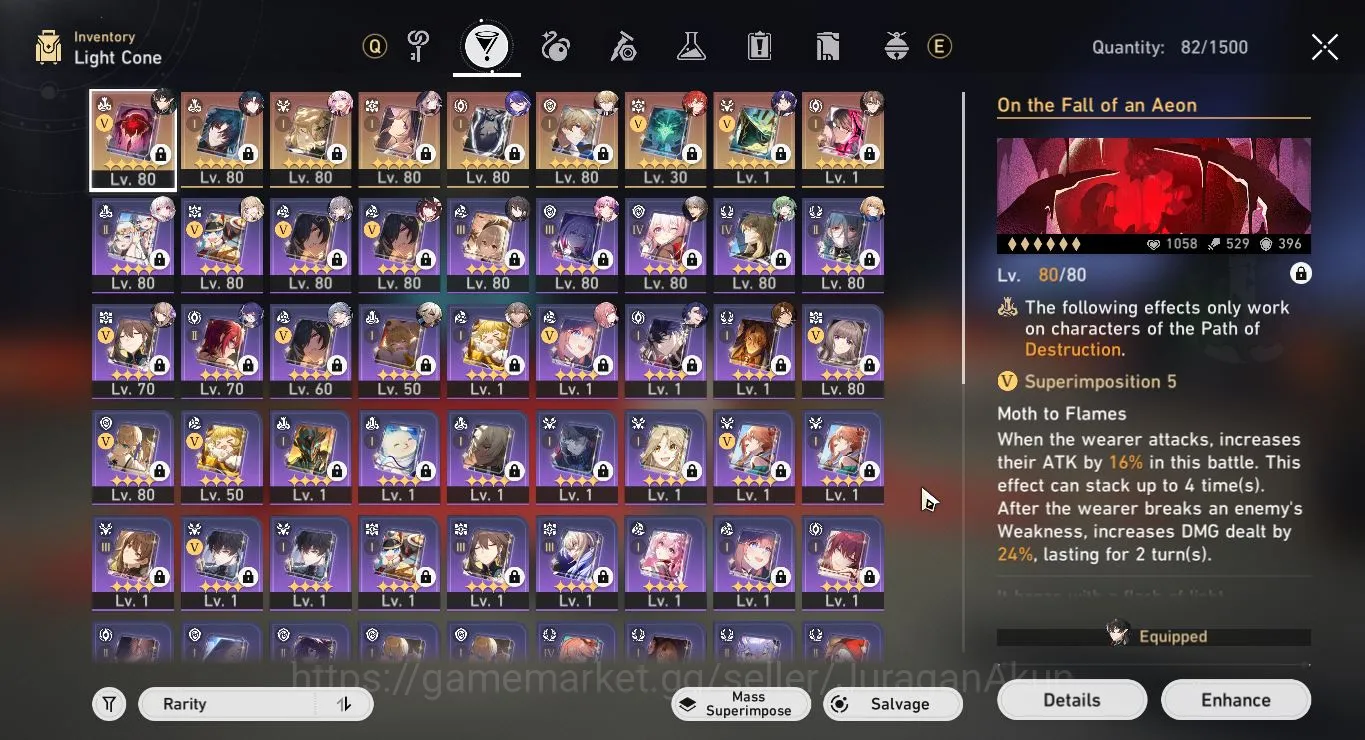 Honkai Star Rail Accounts Mid Game ASIA [TL70] 9 Limited (The Herta E1+Sign, Acheron+Sign, DaHengIL E1, Blade+Sign, Jingliu 7