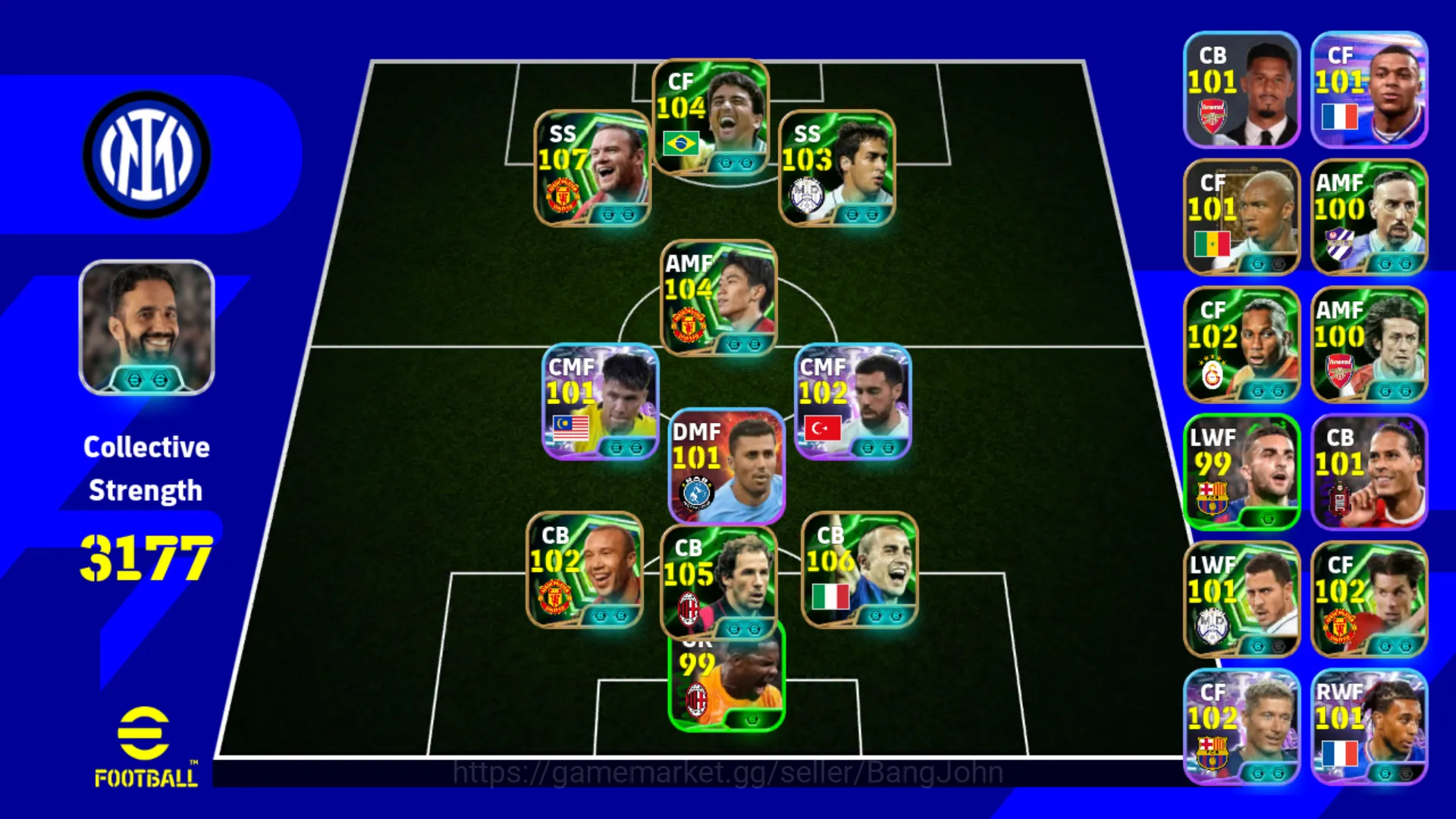 Power 3177 | Wayne Rooney Epic DB | Shinji Kagawa Epic DB |EFB192B eFootball Others Power 3177 | Wayne Rooney Epic DB | Shinji Kagawa image 1