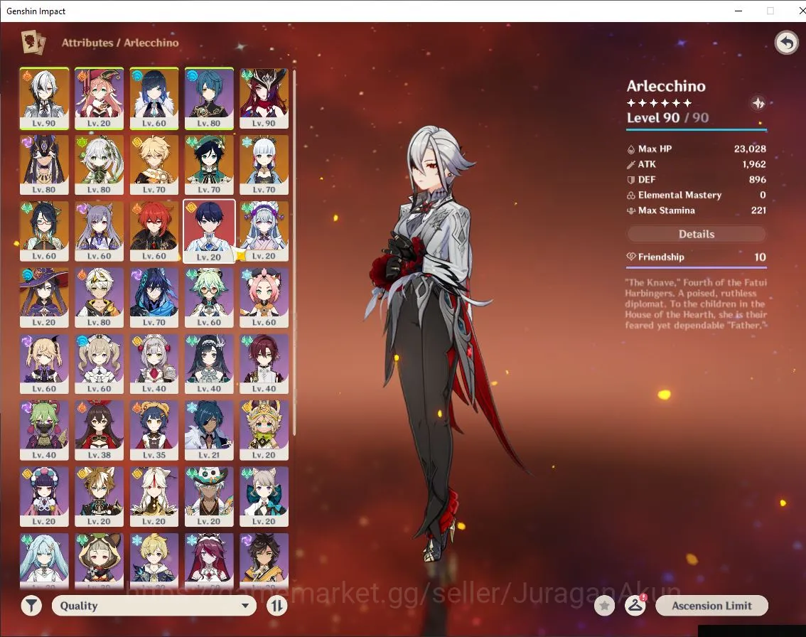Genshin Impact Mid Game ASIA|AR 55|8 Limited +1 [5 Star's Weapon][Arlecchi image 1