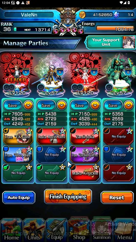Grand Summoners Accounts Global|Rank 36|Starter|5 Ascend [EShirouTW,Roy,Sum image 3