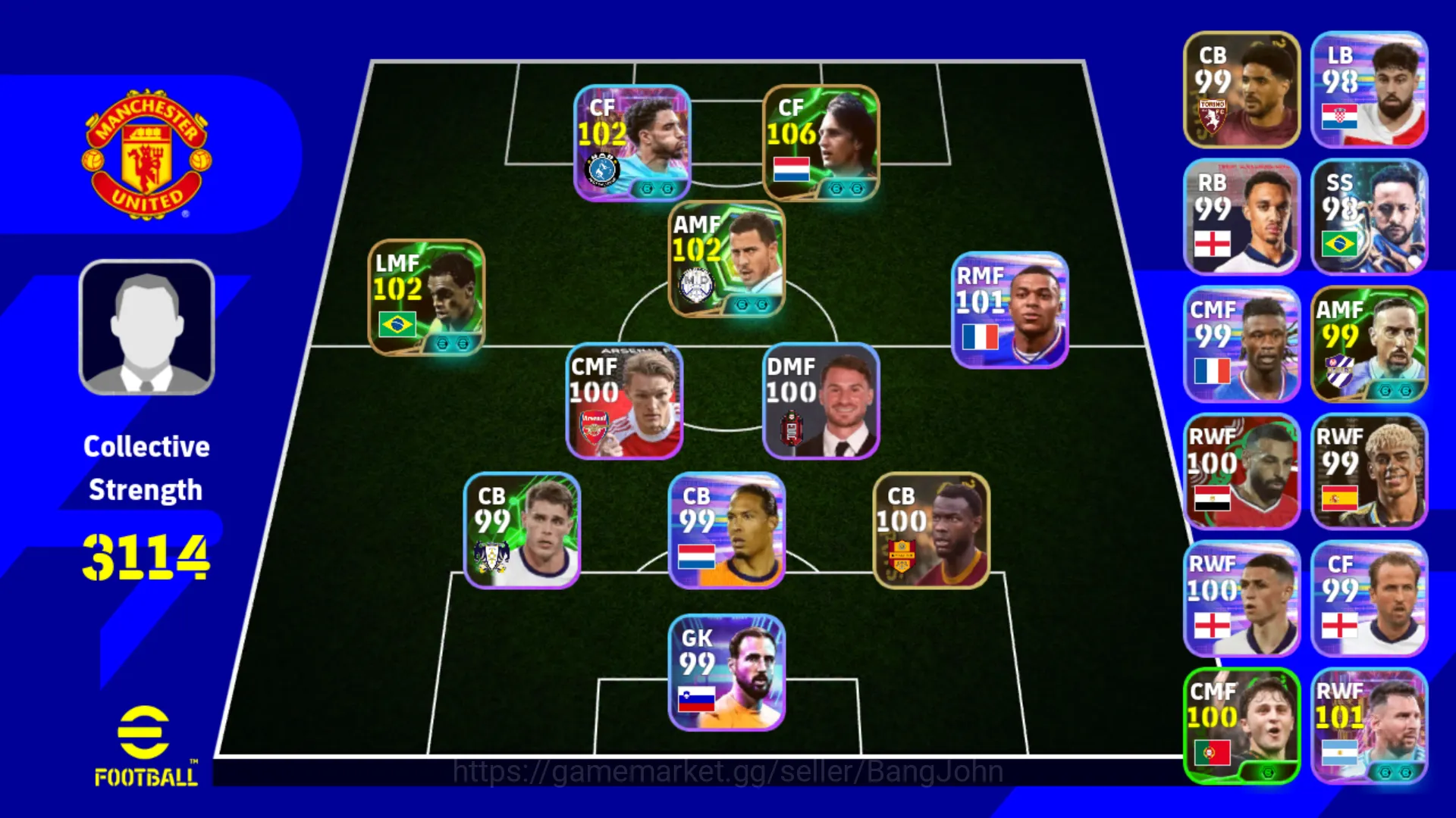 Power 3114 | Johan Cruyff Epic DB | Omar Marmoush Show Time | Denilson Epic DB | Aset Coin 710 |EFB199B eFootball Others Power 3114 | Johan Cruyff Epic DB | Omar Marmoush image 1