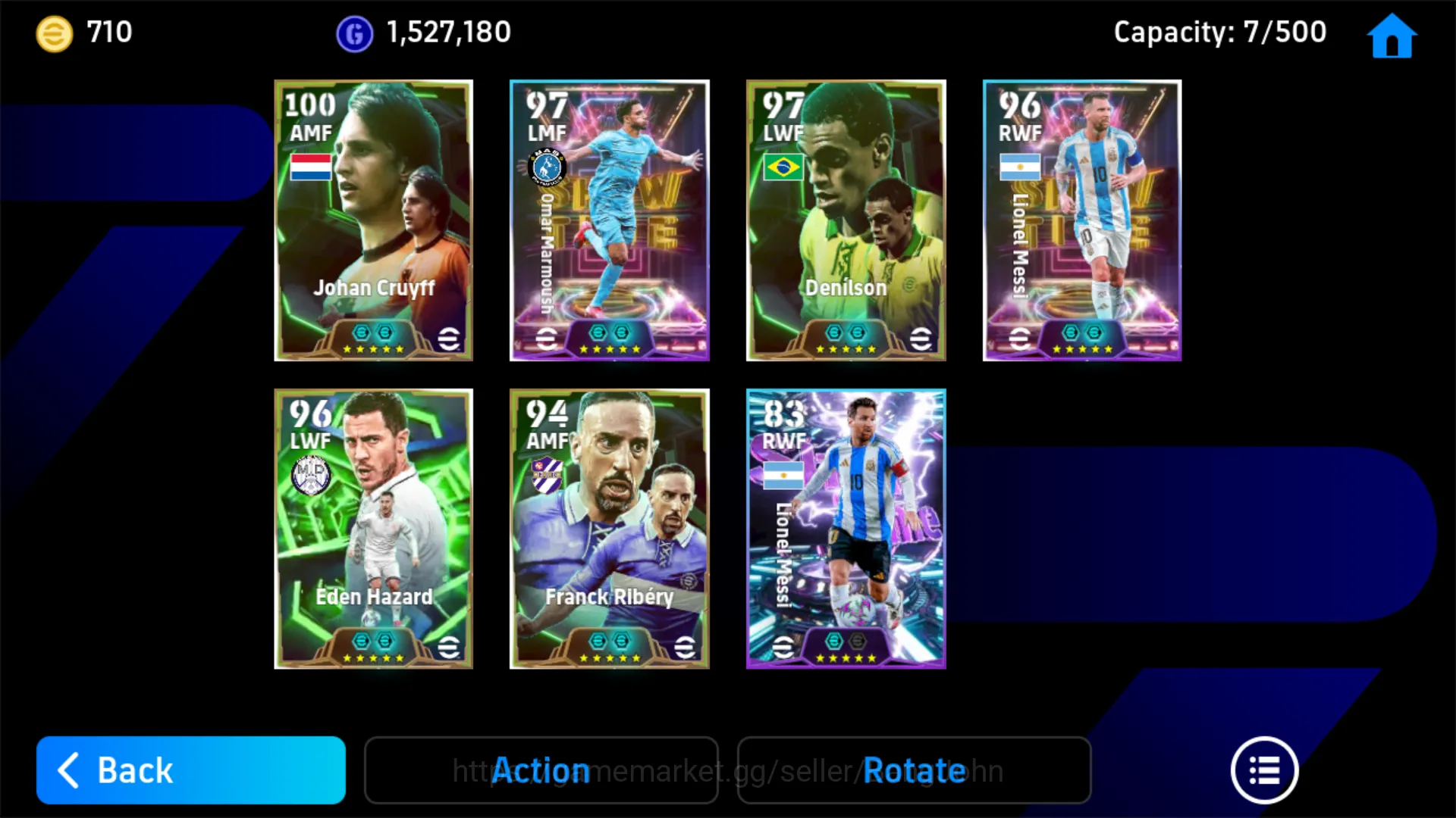 eFootball Accounts Others Power 3114 | Johan Cruyff Epic DB | Omar Marmoush Show Time | Denilson Epic DB | Aset Coin 710 3