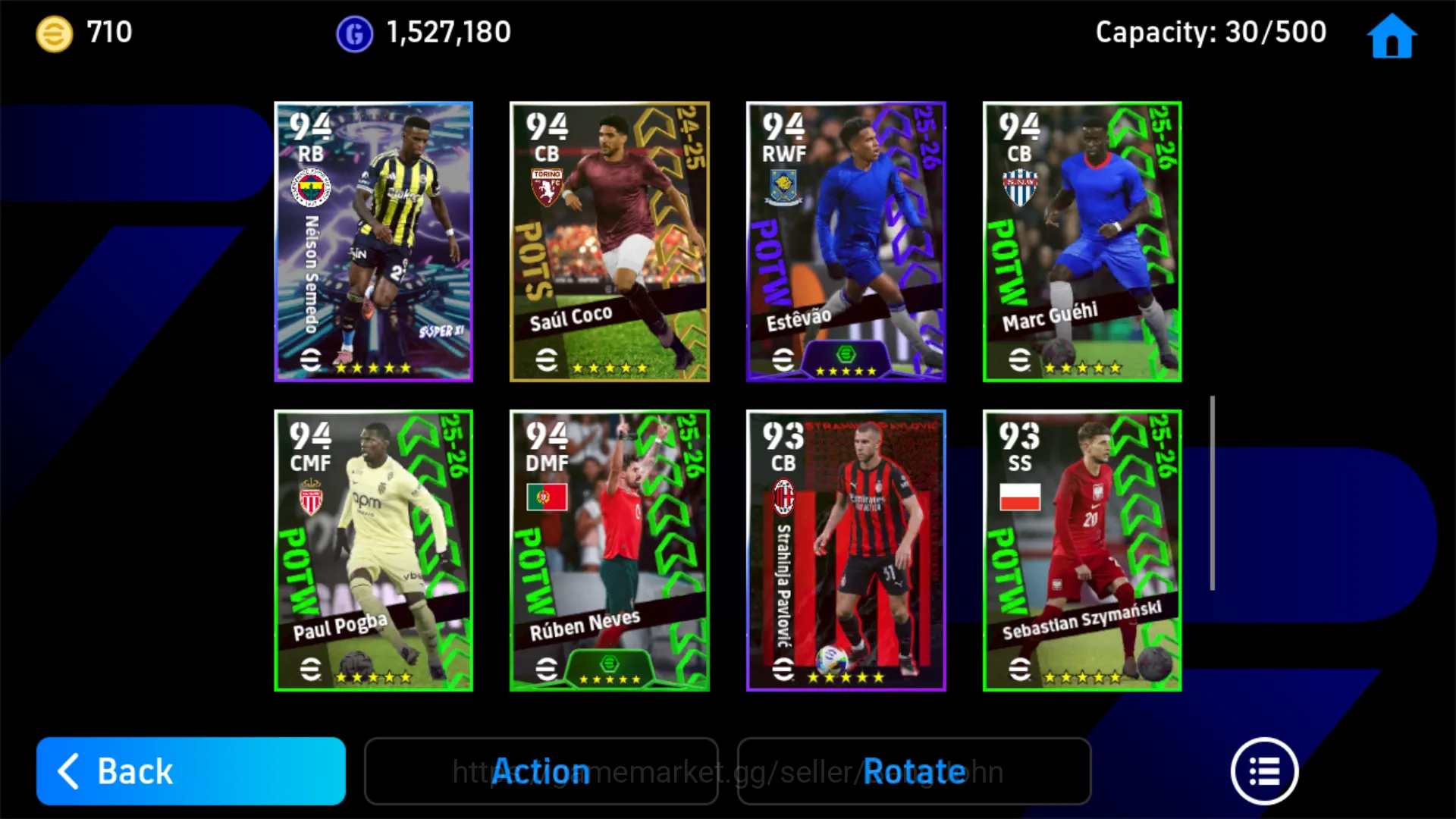 eFootball Accounts Others Power 3114 | Johan Cruyff Epic DB | Omar Marmoush Show Time | Denilson Epic DB | Aset Coin 710 6