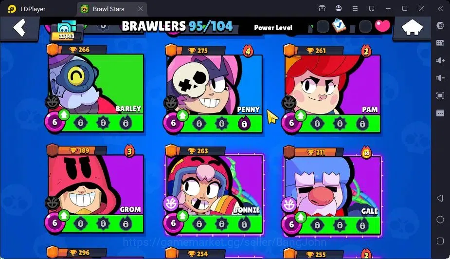 Brawl Stars Accounts Trophy 33143|95 Brawler|27 Max Hypercharge|2Hc(Edgar,Poco),8Legend,19Mythic,90Epic 16