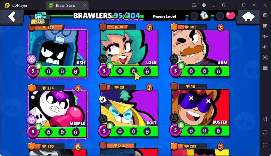 Brawl Stars Accounts Trophy 33143|95 Brawler|27 Max Hypercharge|2Hc(Edgar,Poco),8Legend,19Mythic,90Epic 18