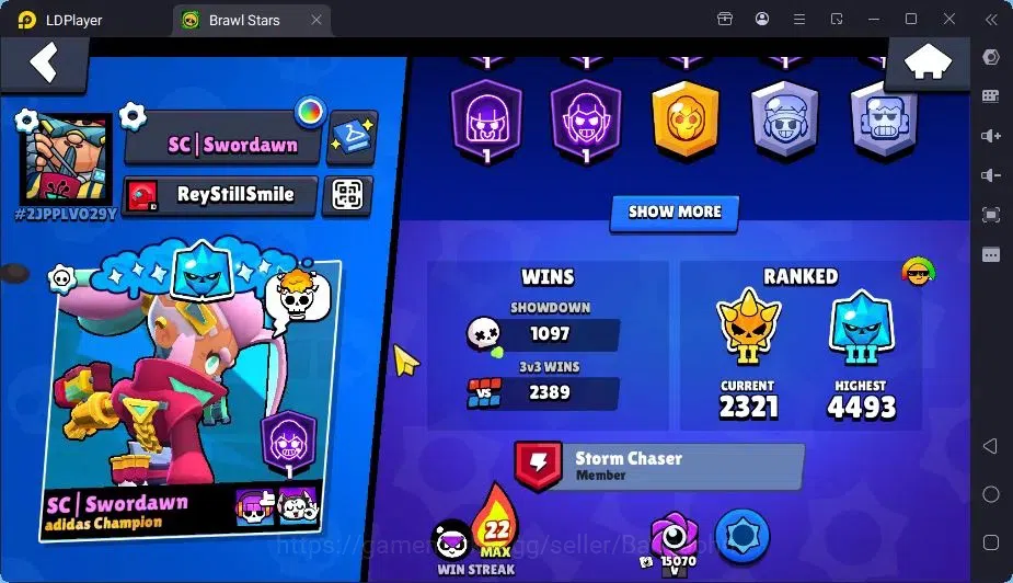 Brawl Stars Accounts Trophy 33143|95 Brawler|27 Max Hypercharge|2Hc(Edgar,Poco),8Legend,19Mythic,90Epic 3