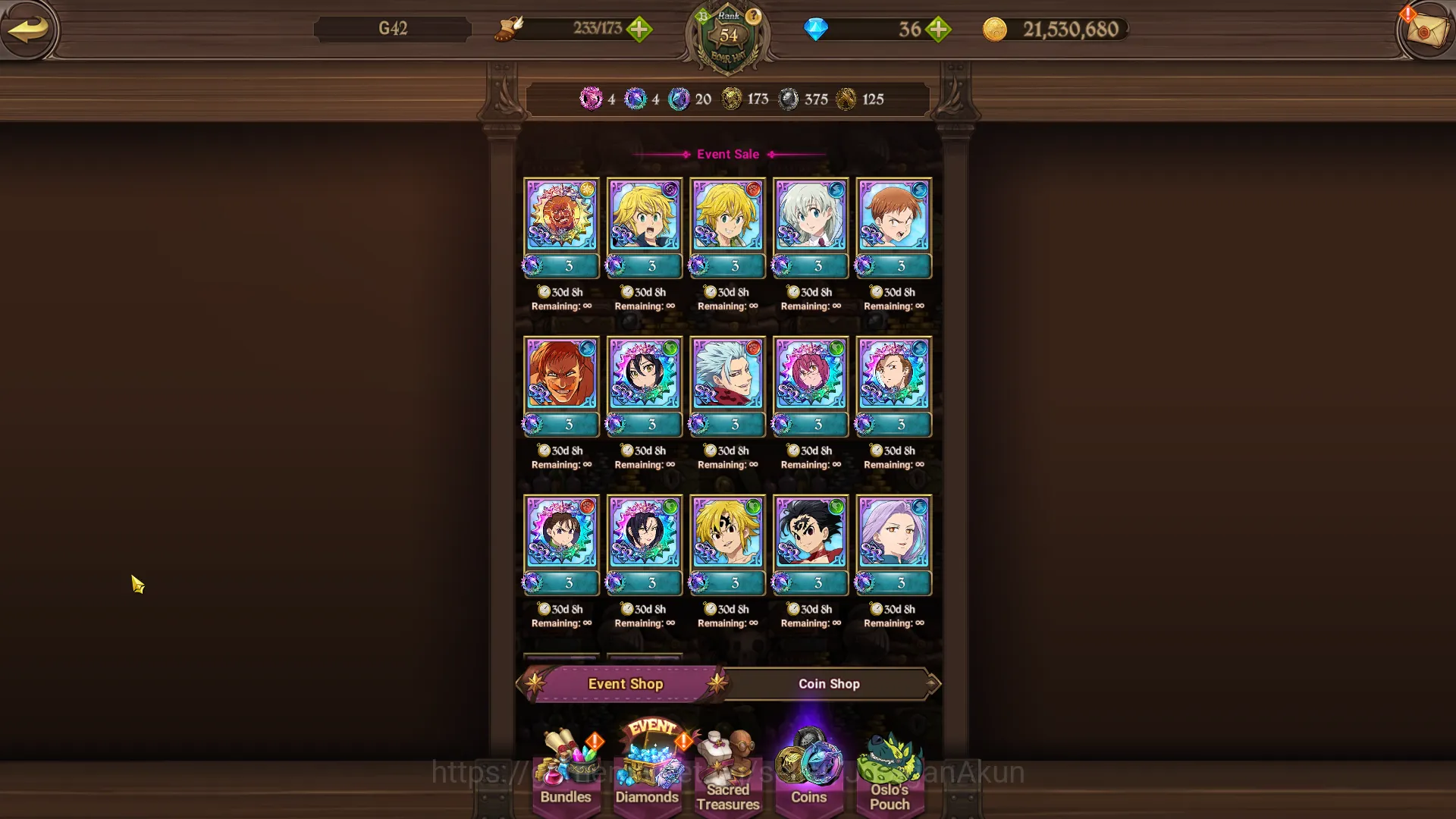 The Seven Deadly Sins: Grand Cross Accounts Starter Global|2,3M CC|Ready PvP|1LR+8UR 2