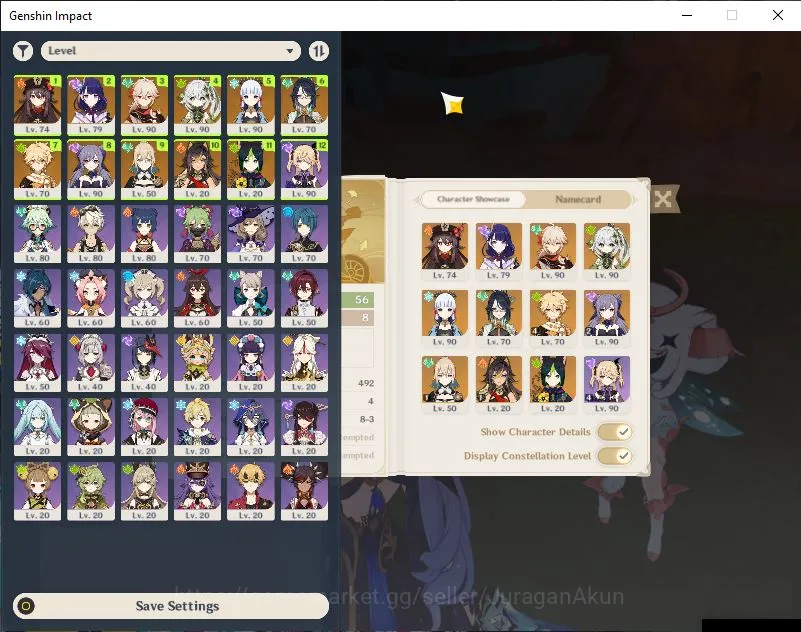 Genshin Impact Mid Game ASIA|AR 56|6 Limited+2 [5 Star's Weapon]|Nahida+Si image 1